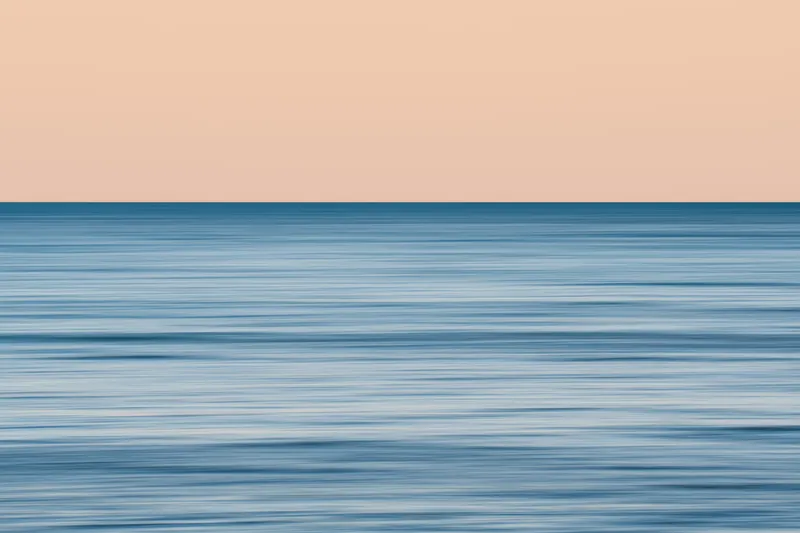 Sunset, looking east, Lake Michigan. 2018.